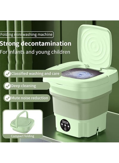 Buy Portable Mini Foldable Washing Machine, Small Automatic Bucket, Small Household Washing Machine Suitable for Underwear Foldable, Baby Clothes Washing Machine, Suitable for Travel, Camping, College Dorm in Saudi Arabia