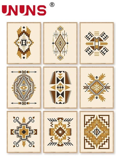 Buy Boho Wall Art,Set Of 6 Geometric Abstract Wall Poster For Bedroom,Mid Century Modern Wall Art,8"x10"Boho Wall Decor For Room Aesthetic(Only Drawing Core) in UAE