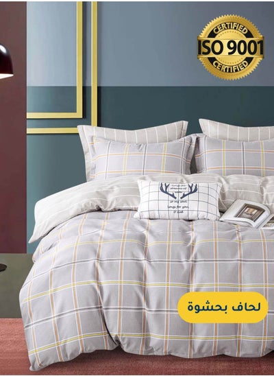 Buy Microfiber Printed Comforter Sets, Fits 200 x 200 cm King / Double Size Bed, 8 Pcs, With Soft Filling, Celine Series in Saudi Arabia