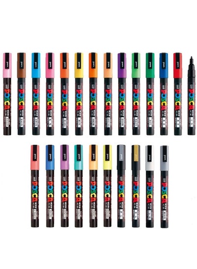 اشتري 24-Piece Paint Marker Marker Acrylic Paint Pens 0.9-1.3mm في السعودية