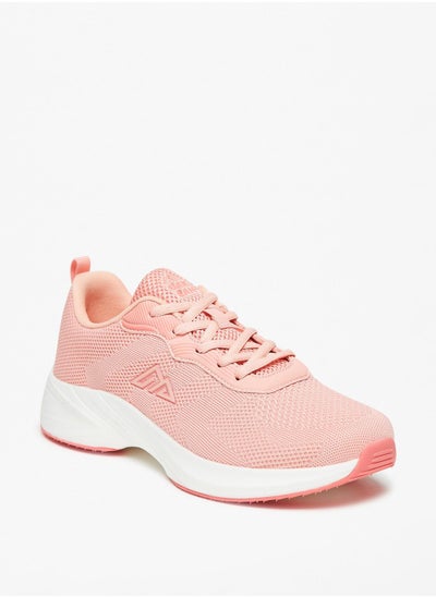 Buy Textured Womens' Sports Shoes with Lace-Up Closure in UAE