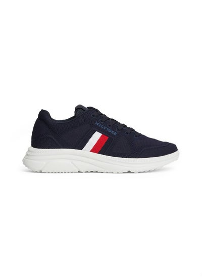 Buy Men's Signature Tape Knit Runner Trainers, Blue- Recycled Polyester in UAE