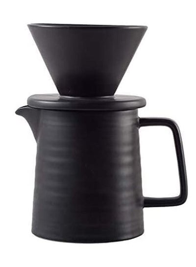 Buy Pour Over Coffee Maker Set, Ceramic Pourover Dripper and Decanter, V60 Filter Drip Brewer Pot in UAE
