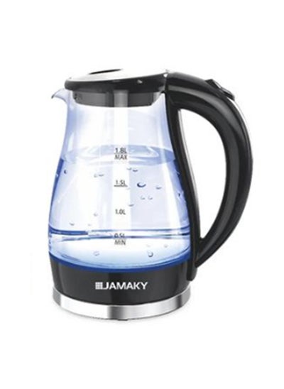 Buy Electric Kettle 1.8L - High borosilicate glass housing 1600W in Egypt