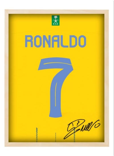 اشتري Cristiano Ronaldo Autographed Jersey - Framed Poster 30x40cm - CR7 -Football Memorabilia, Soccer Collectible, Gift for Fans في الامارات