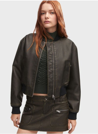 Buy PU Bomber Jacket in Saudi Arabia