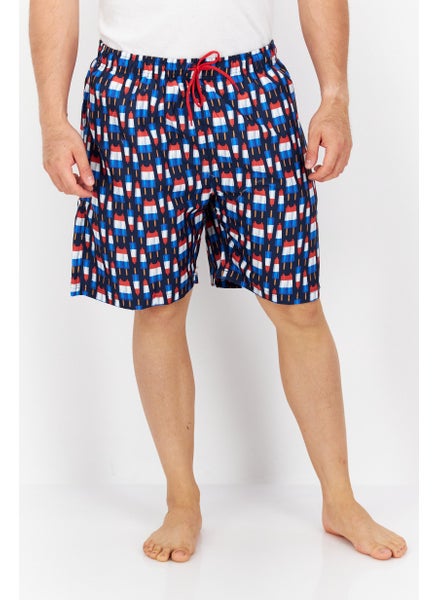 Buy Men Allover Print Swimwear Short, Navy Combo in UAE