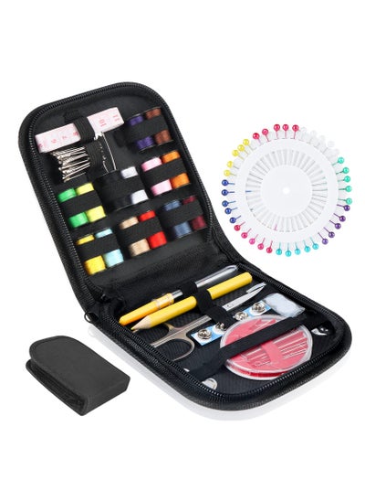 اشتري Travel Sewing Kit, 94 pcs DIY Premium Sewing Supplies, Small Sewing Kits, for Traveller, Adults, Kids, Beginner, Emergency, DIY and Home Button Repair Kit في الامارات