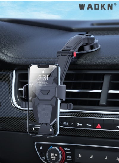 Buy Car Phone Holder Dashboard Phone Mount Car Holder 360 Degrees Rotatable Mobile Holder for Car Dashboard iPhone Car Holder Compatible with iPhone 15/14/13 Series Galaxy Z Flip 5/4 S24/S23/S22 Black in UAE