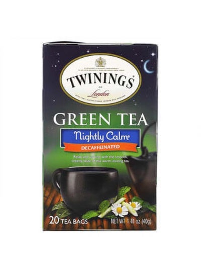 اشتري Twinings, Green Tea, Nightly Calm, Decaffeinated, 20 Tea Bags, 1.41 oz (40 g) في الامارات