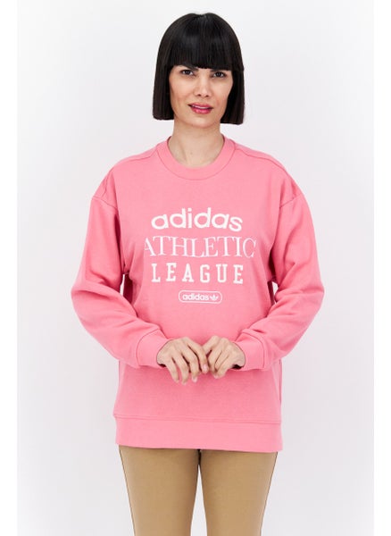 Buy Women Sportswear Fit Long Sleeve Outdoor Sweatshirt, Pink in UAE