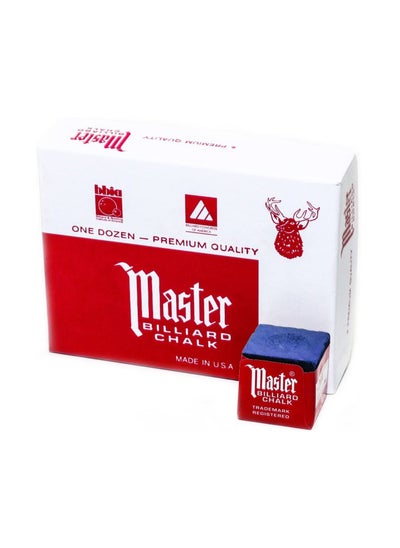 Buy Master Billiards/Pool Cue Chalk Box, 12 Cubes | MF-0147 in UAE