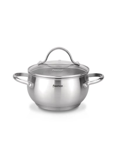 Buy Martinez Stockpot With Glass Lid 18cm in UAE