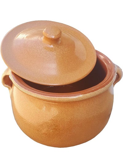 Buy Spanish Traditional Clay Pot Mud Olla Pot Brown 3.5Ltr in UAE