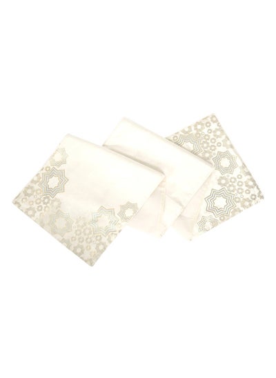 Buy Riri Velvet Table Runner, Cream - 40x220 cm in UAE