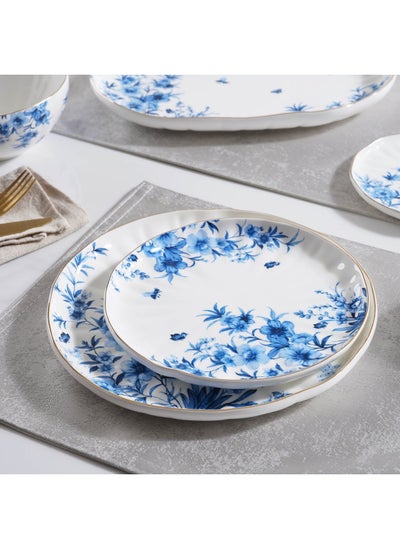 Buy Royal Garden Porcelain Side Plate - White/Blue in UAE