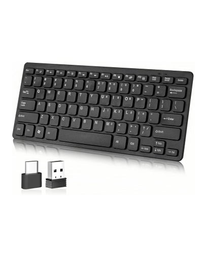 Mini Wireless Keyboard – 2.4G Ultra-Thin Portable Keyboard with Media ...