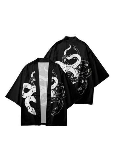 Buy Summer Feather Weaving Ethnic Style Kimono 3D Digital Printing Casual Sports Cloak in Saudi Arabia