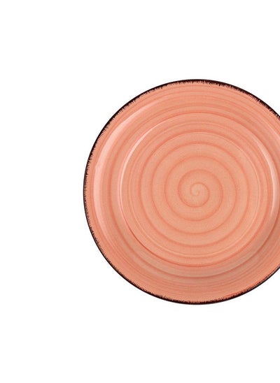 اشتري Nava Stoneware Terra Cotta Side Plate Lines 19Cm في الامارات