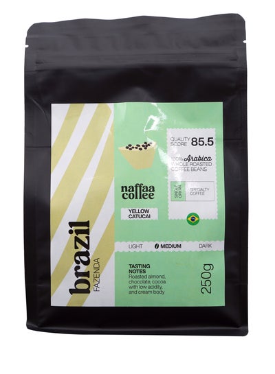 Buy Brazil Fazenda Single Origin Speciality Coffee Beans 250 grams 100% Arabica Medium Roasted Coffee Beans in UAE