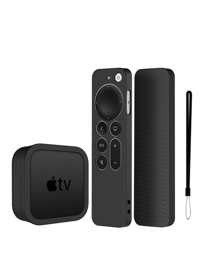 Buy Silicone Case for Apple TV 4K Siri Remote 2021 with Silicone TV Box Case for Apple TV 4K 2021 Shock Resistant Slip Resistant and Drop Resistant in UAE