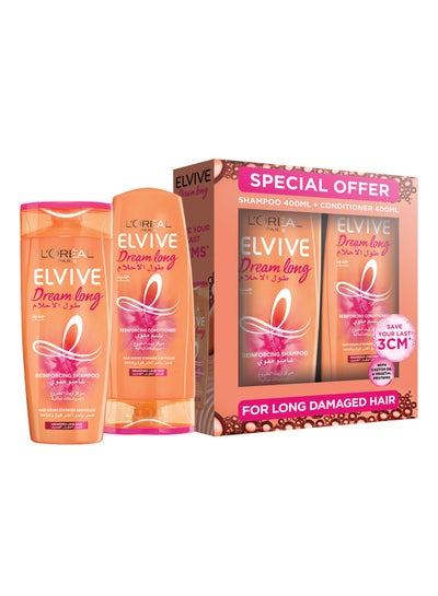 Buy Elvive Dream Long Shampoo 400ml and Conditioner 400ml Dual Pack in Saudi Arabia
