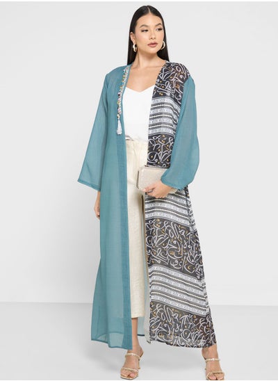 Buy Cape Sleeve Printed Jalabiya in UAE