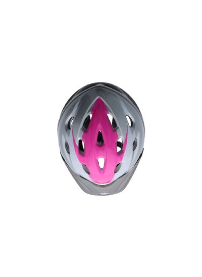 Buy High Quality Women's Bike Helmet Pink and Grey 14 x 9 x 7 Inch 7063313 in Saudi Arabia