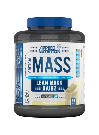 اشتري Applied Nutrition Critical Mass Professional - Weight Gain Protein Powder, High Calorie Weight Gainer, Lean Mass -(2.4kg)40 Scoops (Vanilla) في السعودية