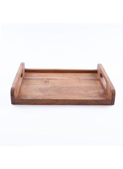 Buy Rabaha Acacia Serving Tray 40X31X6.5cm -Natural in UAE