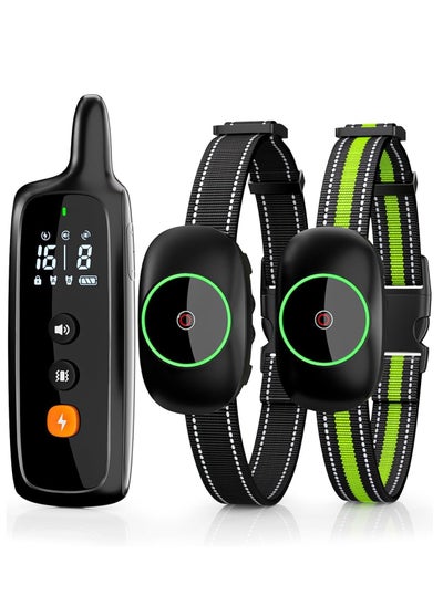 Buy Dog Shock Collar for 2 Dogs, Dog Training Collar with Remote for Large Medium Small Dogs, Rechargeable E-Collar Waterproof Collars with 3 Training Modes, Range up to 3300Ft in UAE