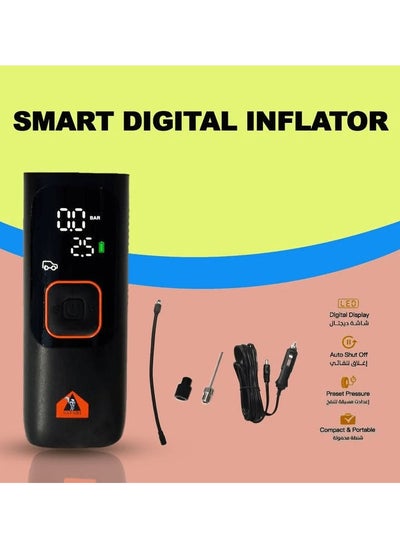 Buy Safari Smart Digital Tire Inflator Handy And Portable,12V LED Display Car Air Compressor in Saudi Arabia