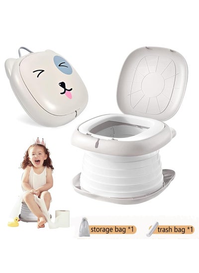 Buy Children folding toilet seat,Baby Portable Potty Travel Foldable Potty for Camping Indoor Outdoor Bathroom white in Saudi Arabia