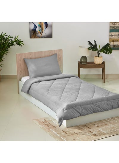 اشتري Ballina 2-Piece Solid Cotton Twin Comforter Set 220 x 160 cm في الامارات