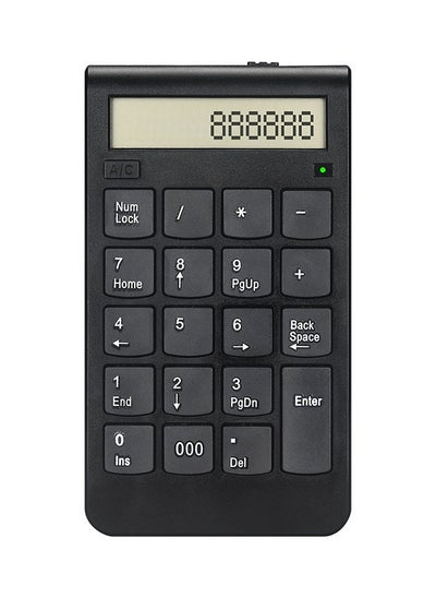 Buy Digital Display Rechargeable Wireless Keypad Black in Saudi Arabia