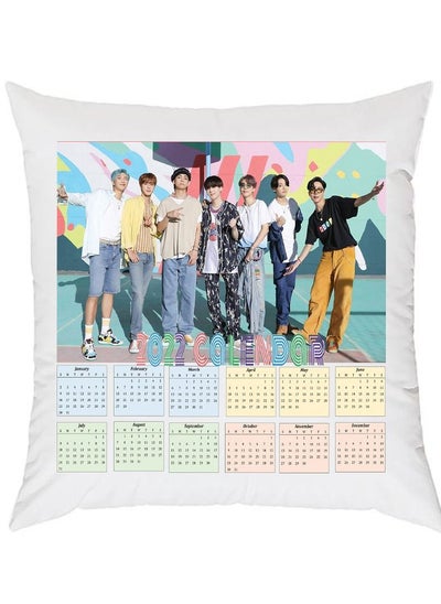 Buy BTS  Band Printed Decorative Calendar Pillow in UAE