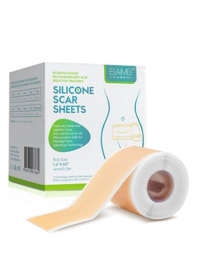 Buy Medical Grade Silicone Scar Sheets Roll -1.5m,Tape - Keloid, C-Section, Surgical - Scars Removal Treatment - Silicon Gel Cream Patch Bandage - Removes Abs Tuck Surgery Scars in UAE