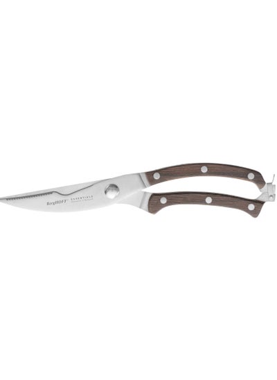 Buy BergHOFF Essentials Stainless Steel Poultry Shears, Wooden Handel, Limited Lifetime Warranty, 24.8 x 5.1 x 1.3 Cm in UAE