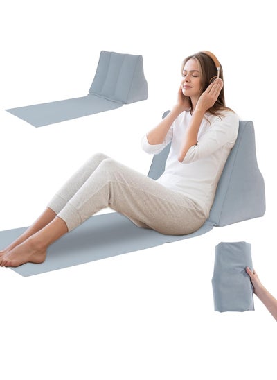 Buy Inflatable Bed Wedge Pillow for Adults,Portable Floor Pillow for Kids,Inflatable Gaming Pillow, Reading Back Rest Pillow for Travel,Bed Floor Lounger for Kids,Back Pain Relief in Saudi Arabia