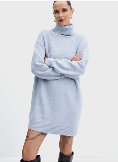 Buy Turtle Neck Knitted Dress in UAE