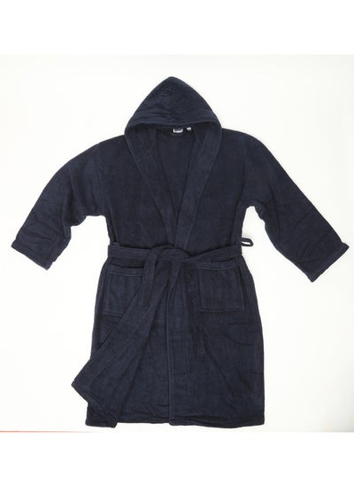 اشتري Bathrobe - Unisex Adult - ZERO TWIST - 100% Cotton - 550 GSM - 1450 Grams - Luxury Feel - Premium Look - Super Absorbent - Quick Dry - Hood & Pocket - Size EXTRA LARGE - Blue Color في الامارات