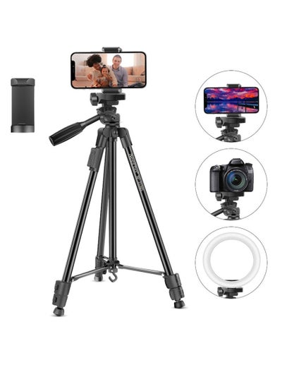 Buy NP-3180S Professional Camera Tripod with 360 Degree Rotation Accurate Video Recording & Wireless Remote Control, Stable Flip Lock  , Aluminium Alloy Legs -For DSLR / Action cam / Mobile | Black in Egypt