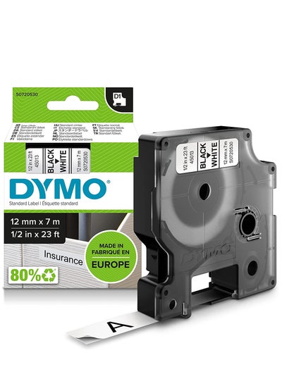 اشتري Dymo D1 Labelling tape 12mm black on white 45013 في الامارات