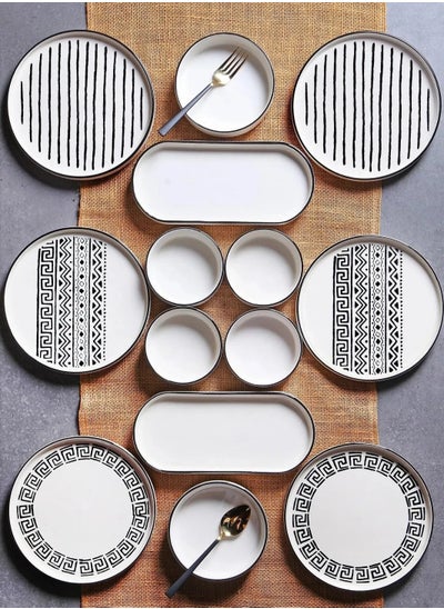 Buy Sio Savior 14-Piece 6-Serving Porcelain Breakfast Set in Saudi Arabia