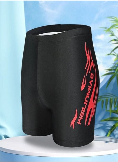 اشتري Men's Swimming Trunks Beachwear Quick Dry Double Layer Beach Pants Gym Wear Fitness Workout Short Sports Running Boxer Swim Shorts Swimsuit Summer Pure Black في الامارات