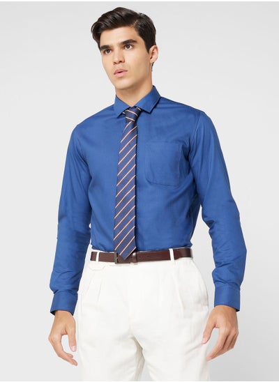 اشتري Pure Cotton Formal Shirt With Full Sleeve & Semi Cutaway Collar في الامارات