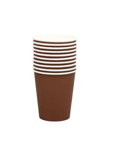 اشتري Thickened disposable paper cups 250ml, 10 pieces في السعودية