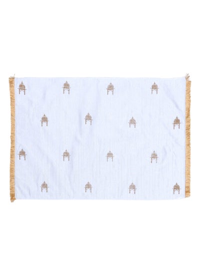 Buy Chhatra Placemat, Off White & Antique Gold – 33x48 cm in UAE