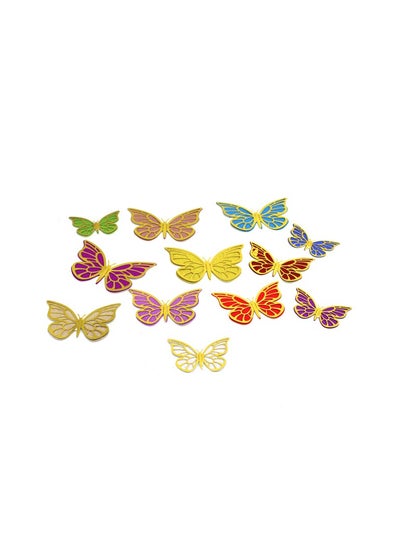 Buy Golden Wings 3D Butterfly Cake Decorations 12pcs in UAE