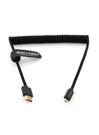 Buy Alvin’S Cables 8K 2.1 Microhdmi To Hdmi Braided Coiledcable For Atomosninjav 4K60P Record 48Gbps Hdmi For Canonr5C; R5; R6 in UAE